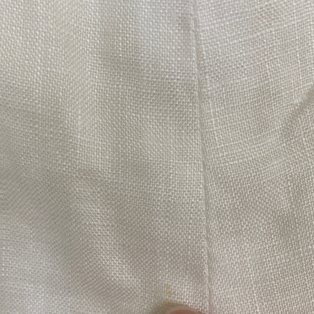 Banana Republic Factory Womens White Linen Lace Hem Skirt Size 4 Classic A‎ Line - Picture 8 of 16